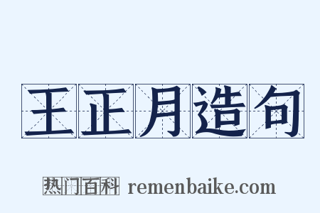 王正月造句是什么意思的图片